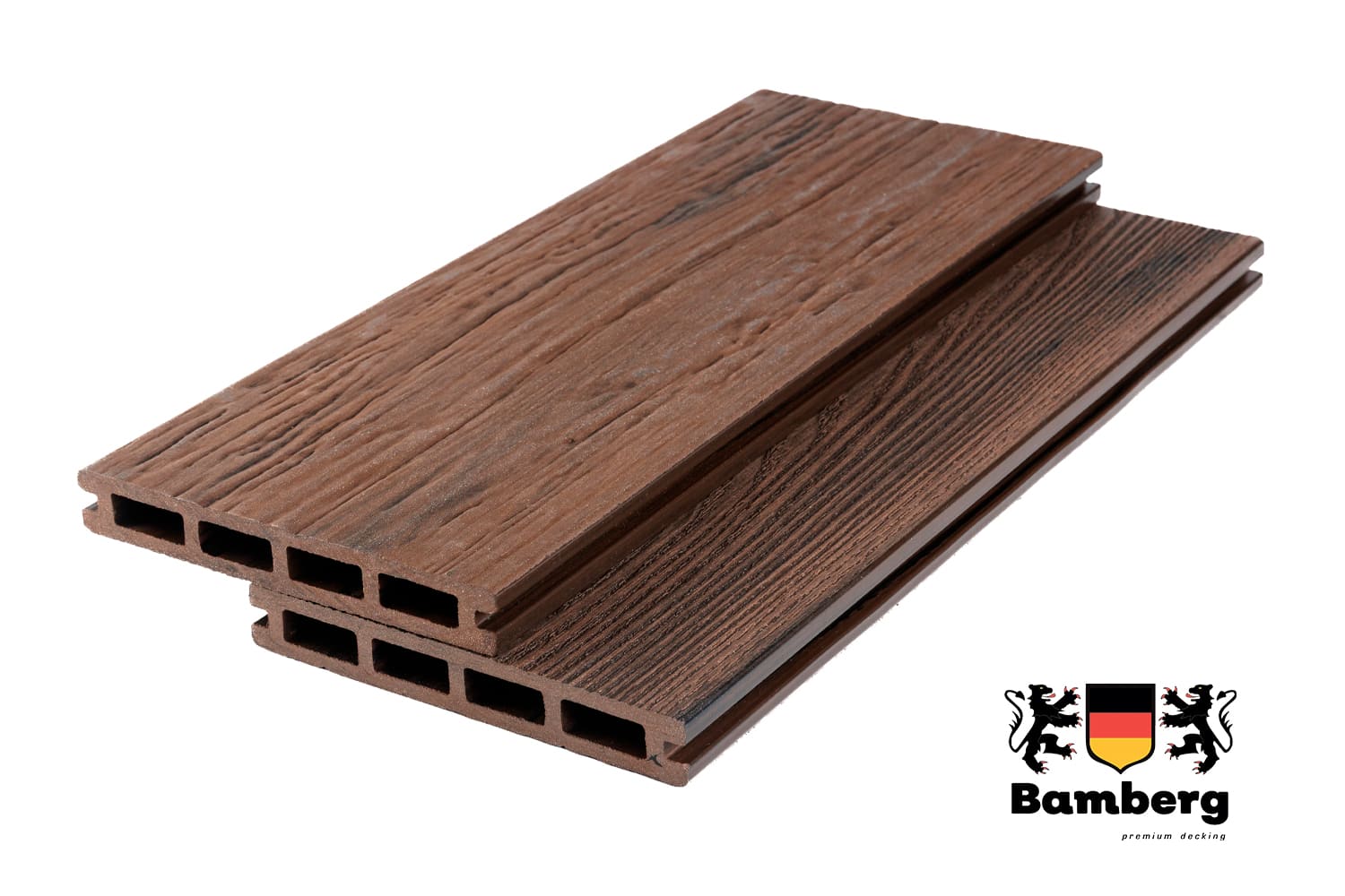 Террасная доска Bamberg SquareFossiled, African Bubinga (Окаменелое дерево)  — Black Deck