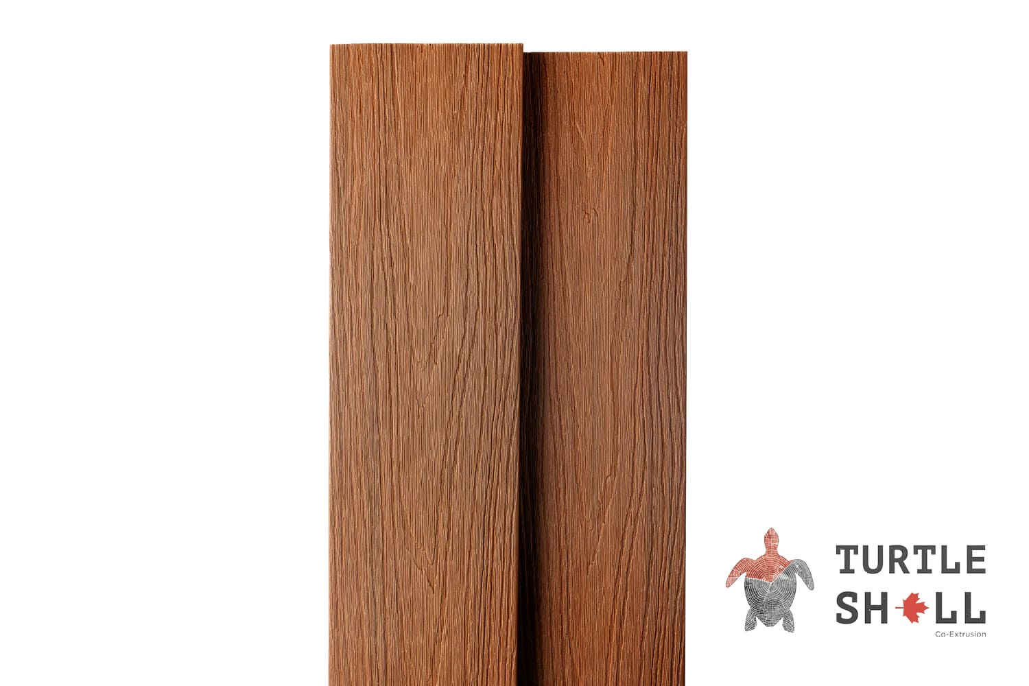 Террасная доска из ДПК Turtle Shell Round Thai Teak, Co-Extrusion (Dual)