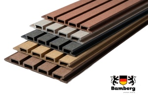 Фасадная реечная панель из ДПК