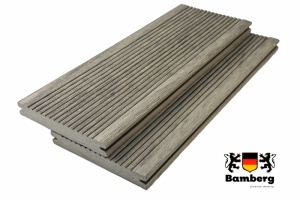 Террасная доска ДПК Bamberg Solid Shipboard, English Barnwood (Амбарная доска) — Black Deck