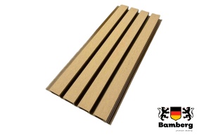 Фасадная реечная панель из ДПК